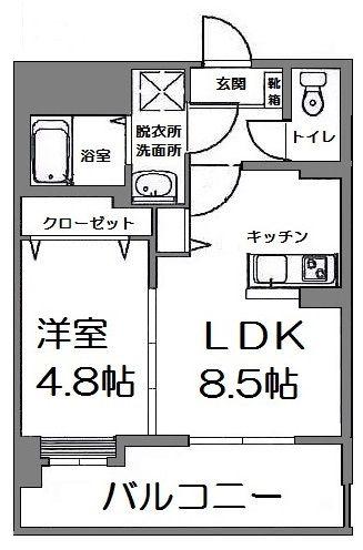 ウィナーズ(1LDK/9階)の間取り写真