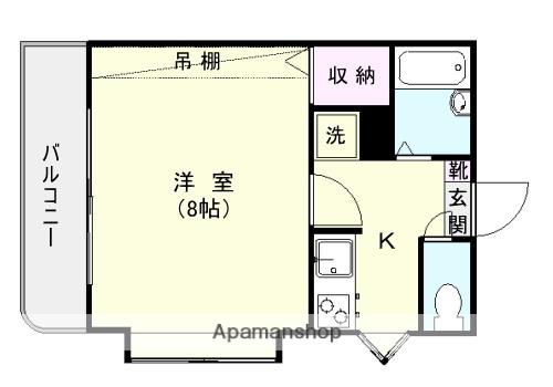 KOU TAI SHIN BUIL(1K/2階)の間取り写真