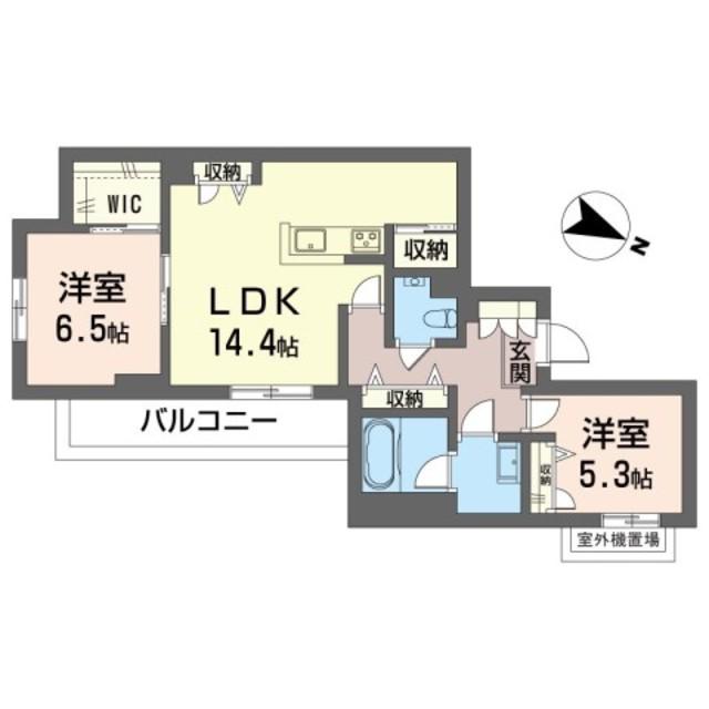 フォレスト(2LDK/2階)の間取り写真