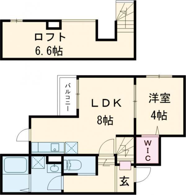マグノリア梅満(1LDK/2階)の間取り写真