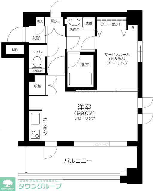東急ドエルアルス本郷南(ワンルーム/2階)の間取り写真