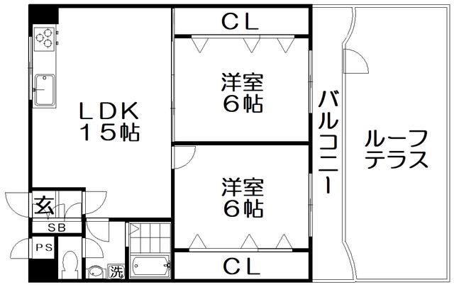 YNレジデンス香里(2LDK/3階)の間取り写真