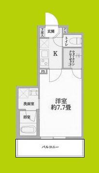 ウェルスクエア池田井口堂(1K/1階)の間取り写真