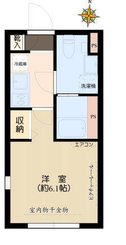 COCOCUBRE高円寺(1K/5階)の間取り写真