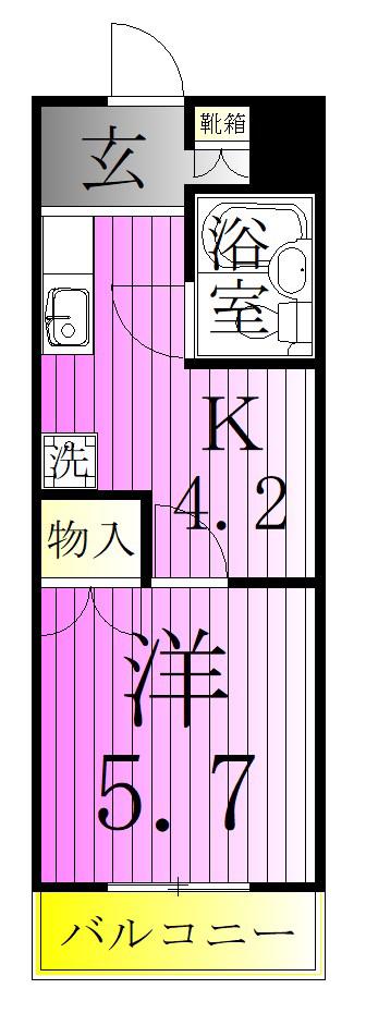 グレイス桜木(1K/2階)の間取り写真