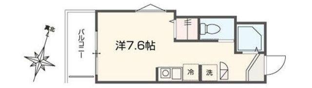 MELLAS西川口IV(ワンルーム/2階)の間取り写真