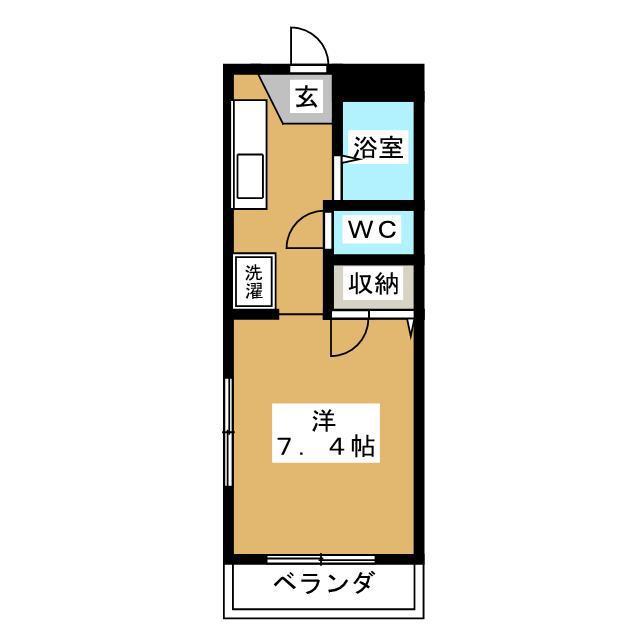 OKANOII(ワンルーム/2階)の間取り写真