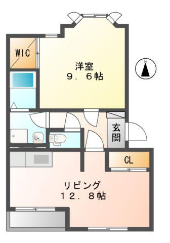 メゾン アルカディア(1LDK/2階)の間取り写真