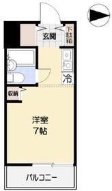 TOP西新井第2(ワンルーム/5階)の間取り写真