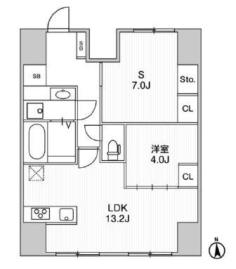 オルタナ文京湯島(2LDK/1階)の間取り写真