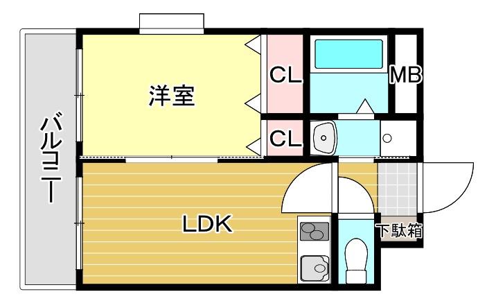 サザンコート塩原(1LDK/7階)の間取り写真