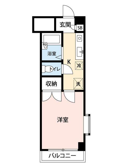 マイナビSTAYミライエ成増(1K/3階)の間取り写真