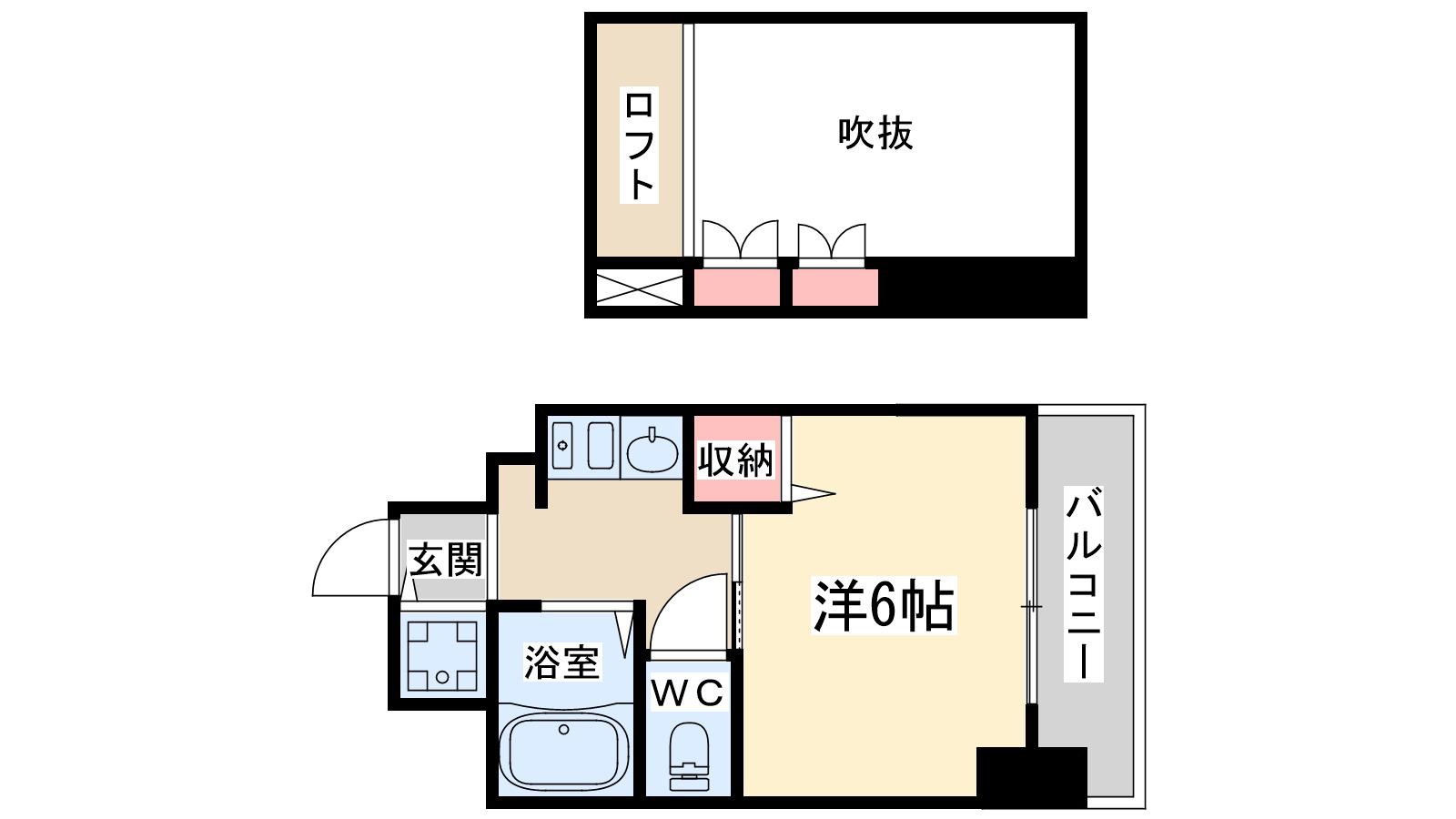 エステムコート梅田東アクアパレス(1K/5階)の間取り写真