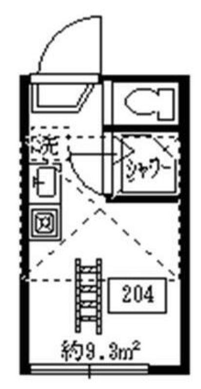 フェリスリオン(ワンルーム/2階)の間取り写真