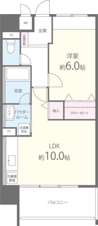 エトワール フィラント(1LDK/10階)の間取り写真