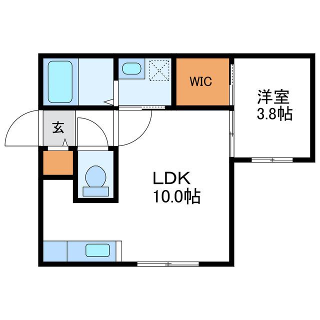 HILLS SAPPORO II ヒルズ・サッポロII(1LDK/3階)の間取り写真