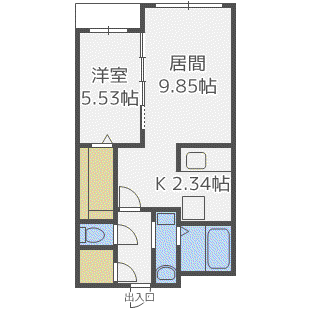 GARDEN TERRACE4C(1LDK/2階)の間取り写真
