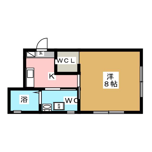LUCIANO(1K/2階)の間取り写真