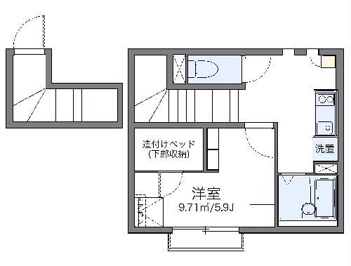 レオネクスト真畔町(1K/2階)の間取り写真
