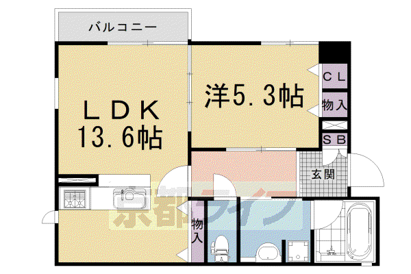 シュエットA(1LDK/1階)の間取り写真