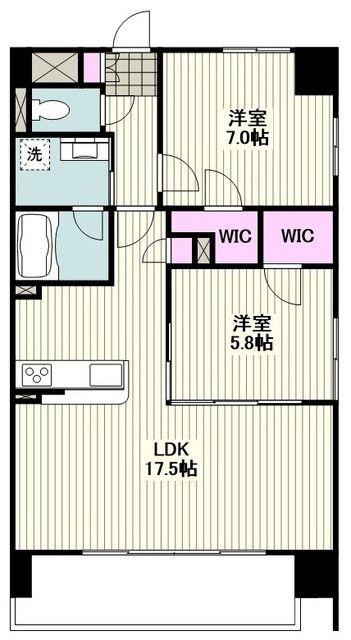 WHITESTORK叶屋(1LDK/4階)の間取り写真