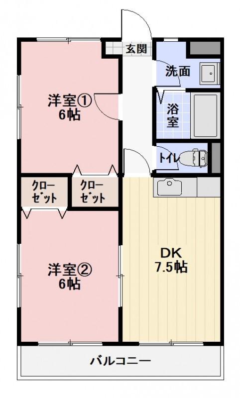 CENTURY21(2DK/3階)の間取り写真
