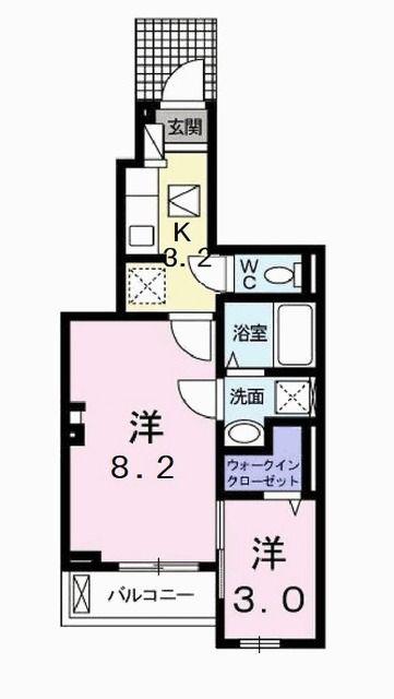 フォレスト(2K/1階)の間取り写真