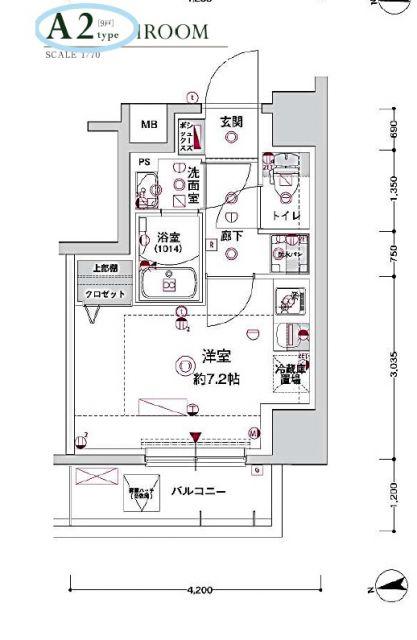 CREST TAPP川崎港町(ワンルーム/3階)の間取り写真