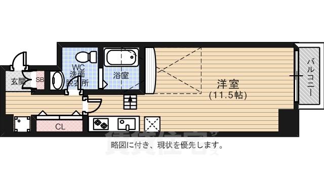 FANTASYビル(ワンルーム/6階)の間取り写真