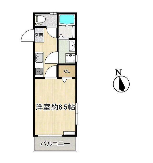 イーリス上福岡(1K/3階)の間取り写真