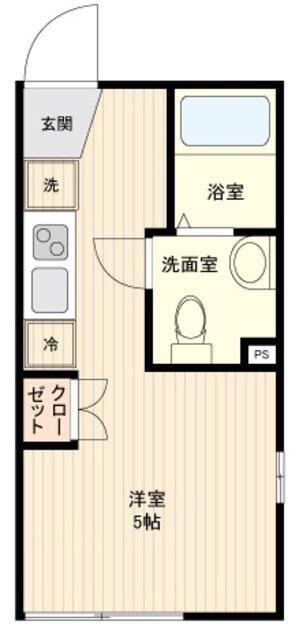 LIVEFLAT中野鷺宮(ワンルーム/2階)の間取り写真