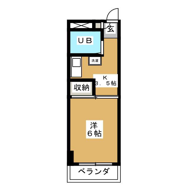 メゾンブランシュ不動前(ワンルーム/4階)の間取り写真