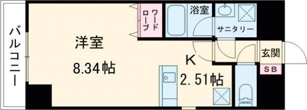 エンゼルプラザイーストI(1K/10階)の間取り写真