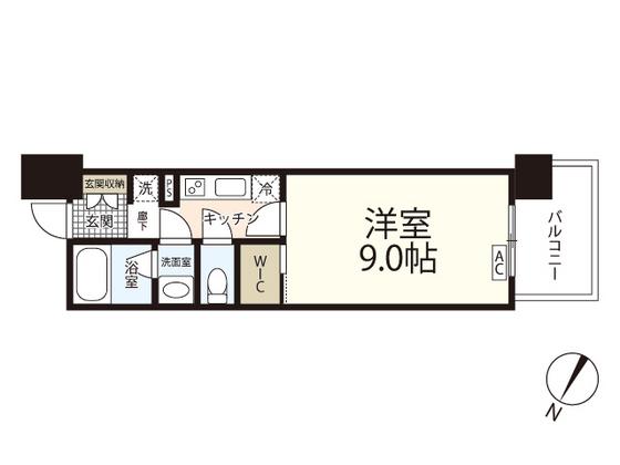 VELOCEV(1LDK/10階)の間取り写真
