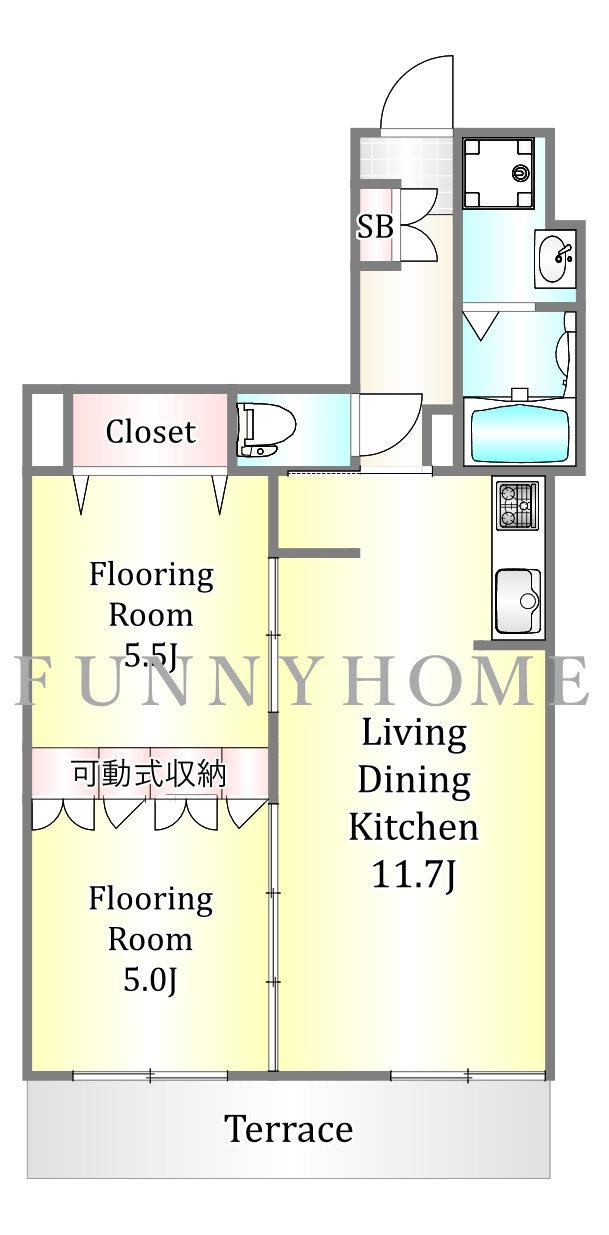 アルタイル 等々力(2LDK/1階)の間取り写真