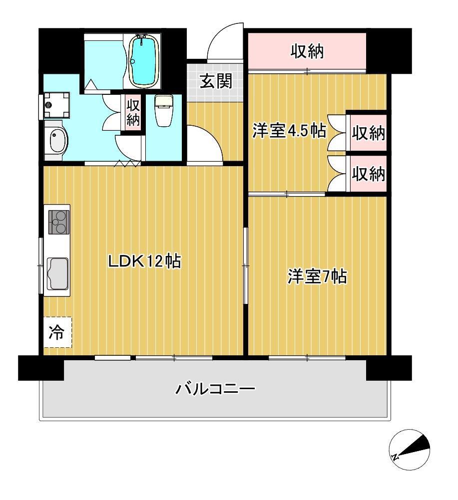 ひばりが丘プラザ(2LDK/10階)の間取り写真