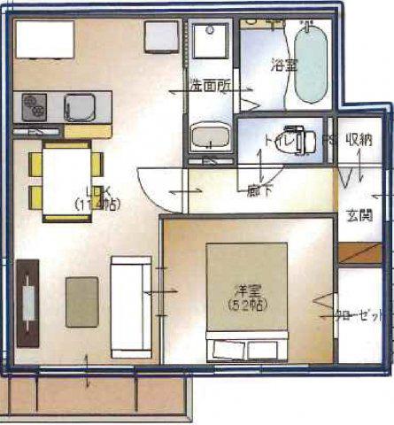 DーROOM C.I(1LDK/2階)の間取り写真