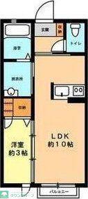 ヴィラ・ソレイユ(1LDK/1階)の間取り写真