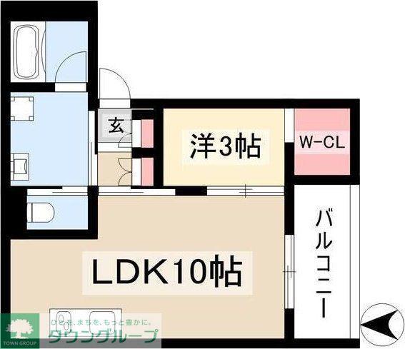 WELLNEST ROOM 名駅南 B棟(1LDK/1階)の間取り写真