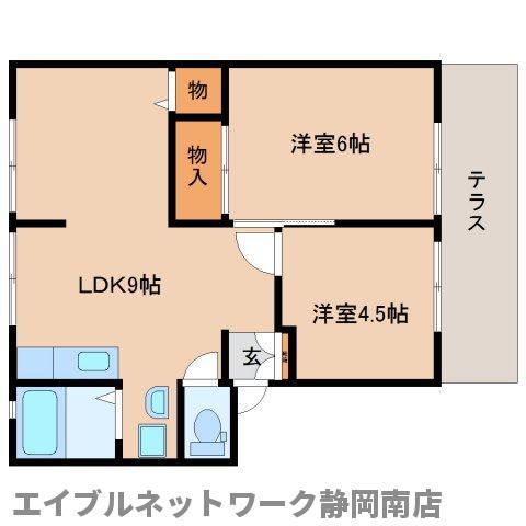 サンライフ西脇C(2LDK/1階)の間取り写真
