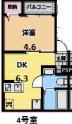 志村SOLANA LINK(1DK/3階)の間取り写真