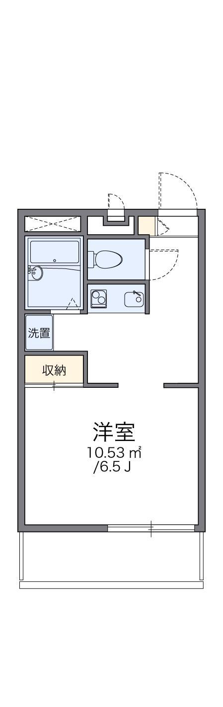 レオパレス長府東(1K/2階)の間取り写真