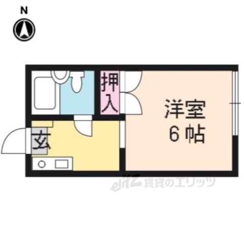 ユートリーハイツ(1K/1階)の間取り写真