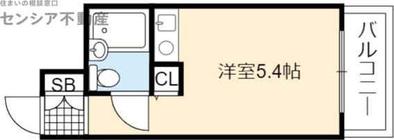 朝日プラザアクルス城東(ワンルーム/2階)の間取り写真