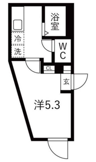 レピュア高円寺レジデンス(1K/1階)の間取り写真