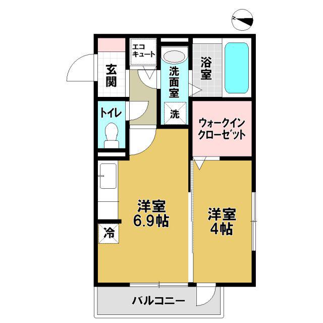 TREBINA AYAKA(1DK/1階)の間取り写真
