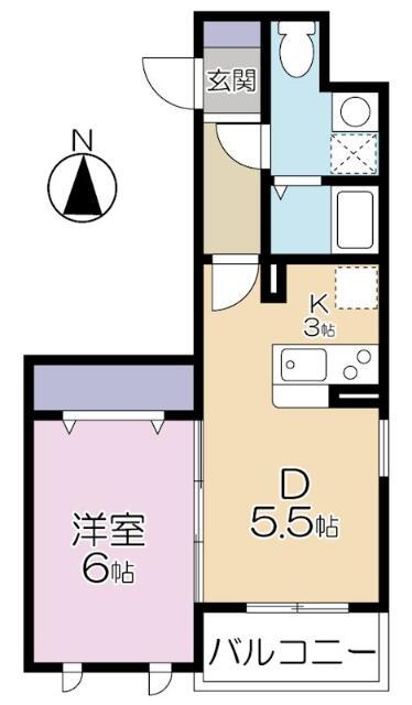 MJキャッスル(1LDK/2階)の間取り写真