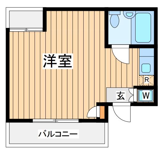 トーシンハイツ東林間(ワンルーム/3階)の間取り写真