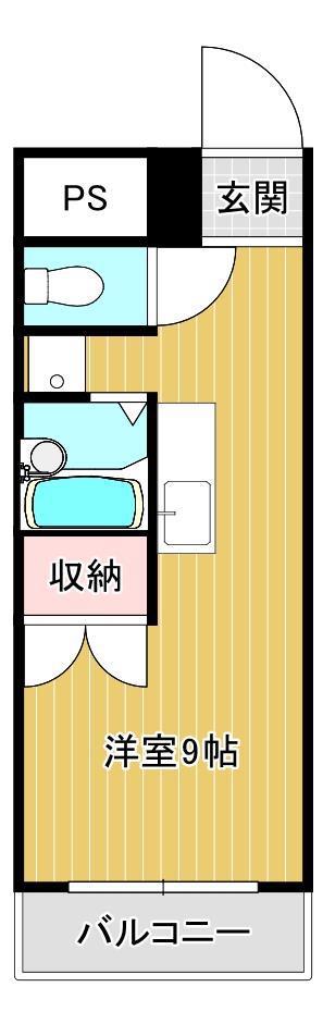パティオス森(ワンルーム/3階)の間取り写真