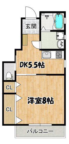 NOW HOUSEIII(1DK/1階)の間取り写真